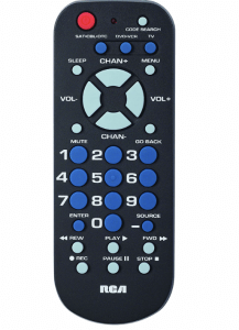 RCA RCR503BE 3-Device Palm-Sized Universal Remote